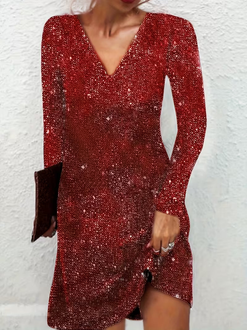 Vestido Midi Con Abundantes Bordados De Abalorios