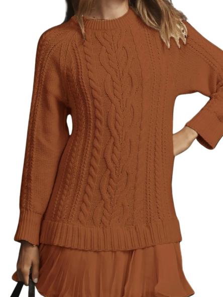 Mini vestido de punto con volado