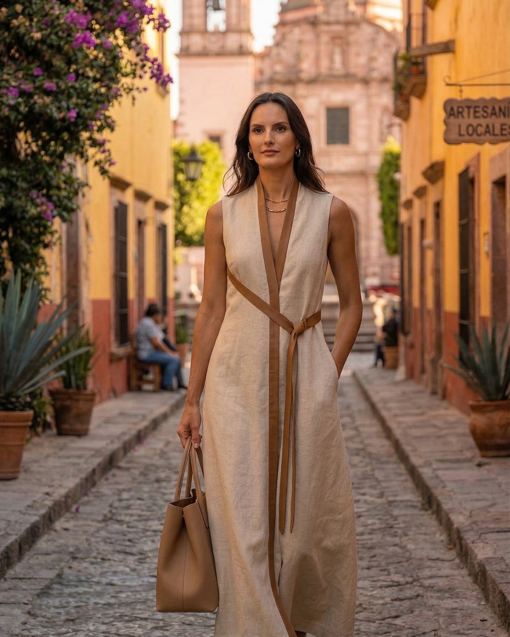 Elira - Vestido Lino Esculpido