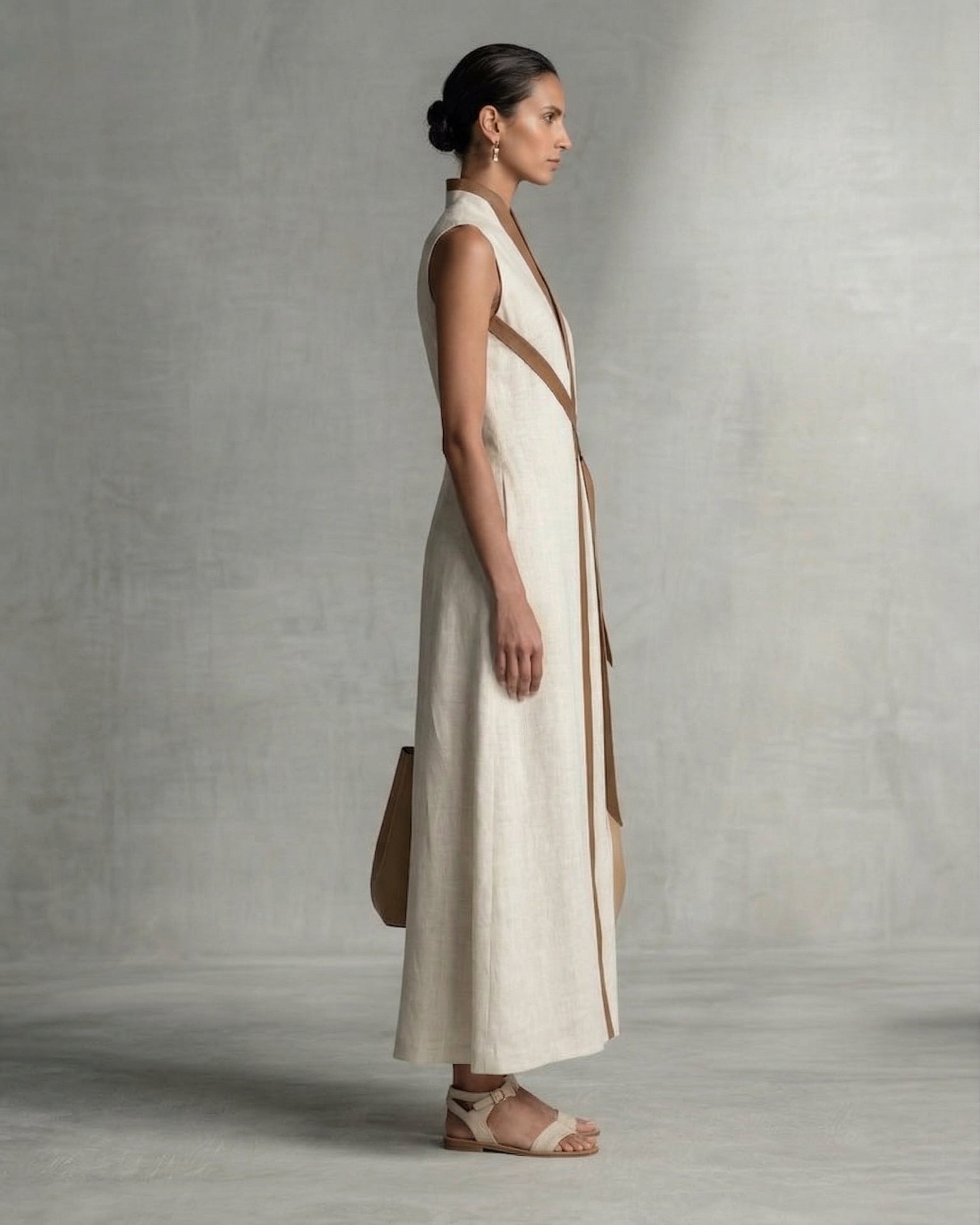 Elira - Vestido Lino Esculpido