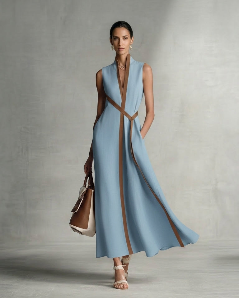 Elira - Vestido Lino Esculpido