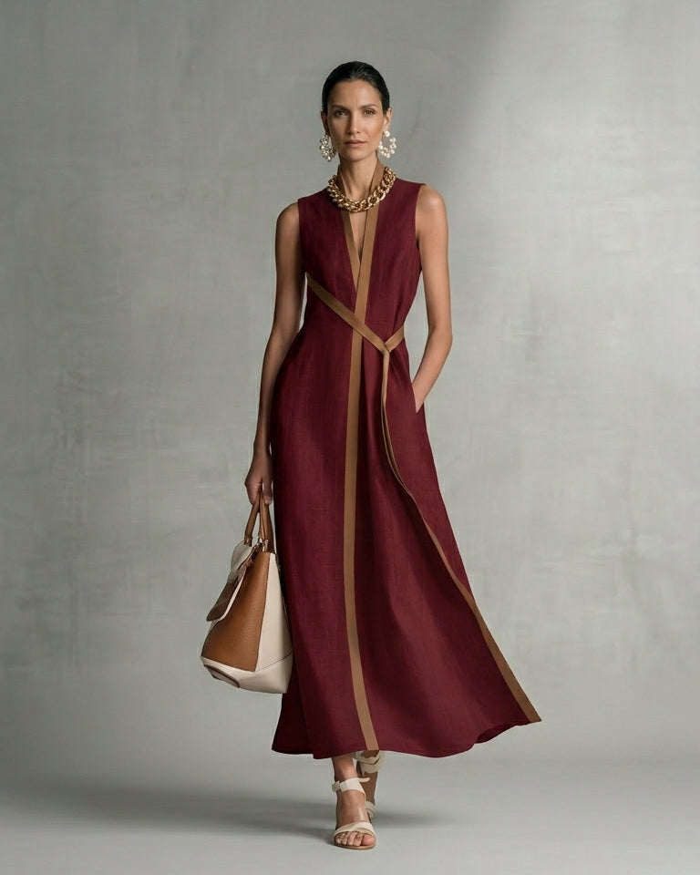 Elira - Vestido Lino Esculpido