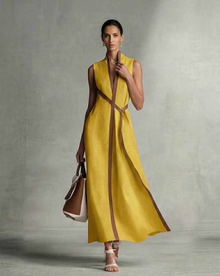 Elira - Vestido Lino Esculpido