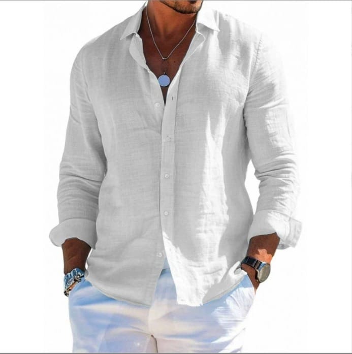 Lorenzo | Camisa veraniega de lino de corte holgado